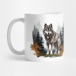 Watercolor Wolf Mug